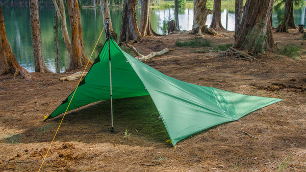 Single Pole Tarp Camping Mode: This mode allows a tarp camping setup with only one pole.