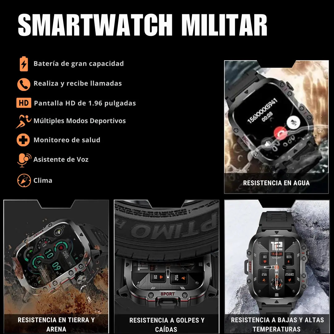 Smartwatch MILITAR ULTRA PRO 6K GForceStore