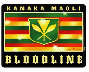 Kanaka Maoli Hawaiian Flag Decal Nalu Blue Hawaiian Decals