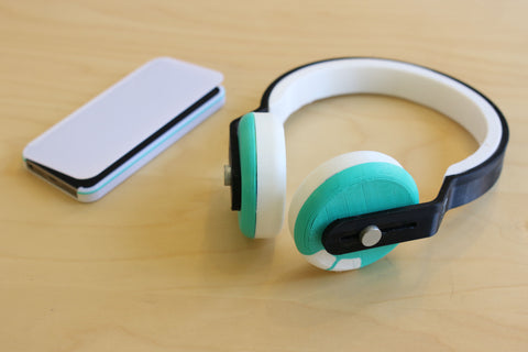 PLA-TPU iPhone case, assembled PETG-TPU-PLA-NinjaFlex headphone band