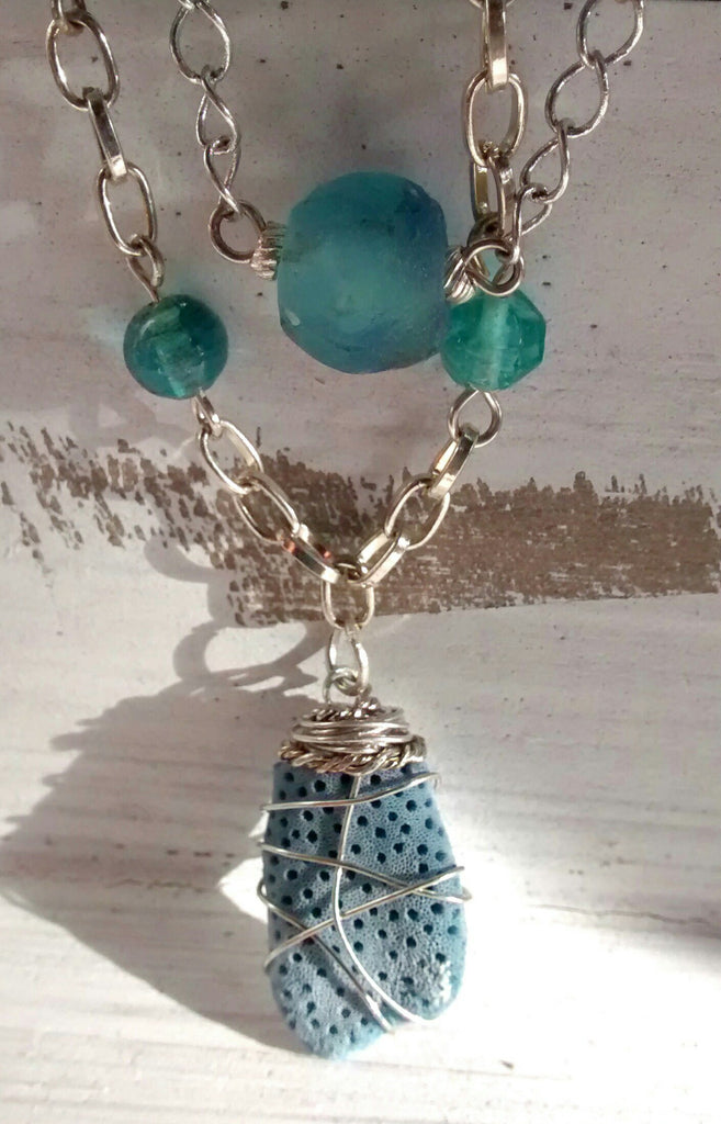 blue coral necklace