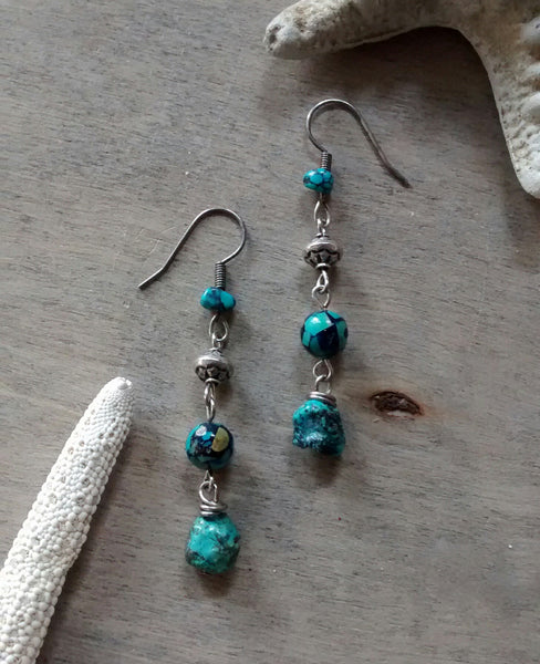 Mosaic Turquoise Earrings – Sea Things Ventura