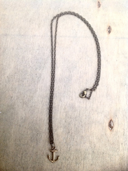 Rustic Bronze Anchor Necklace – Sea Things Ventura