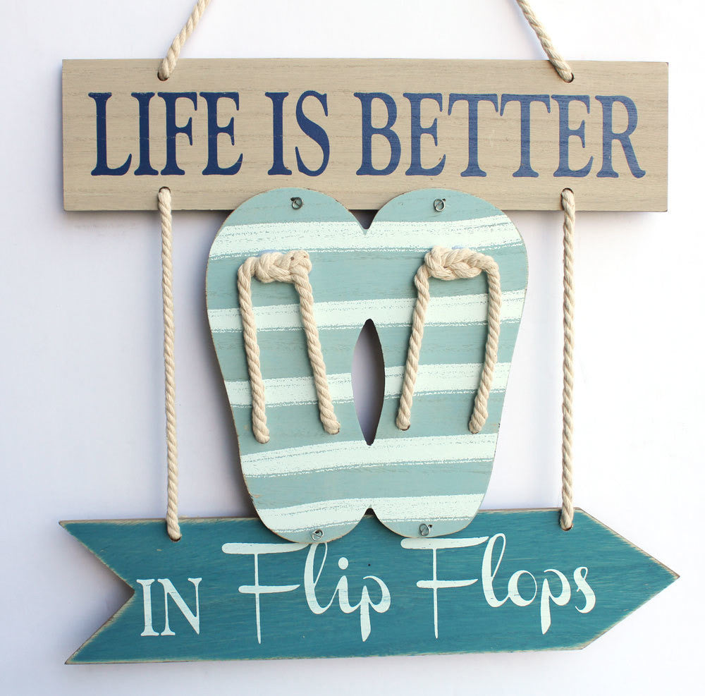 Flip Flops Wood Sign – Sea Things Ventura