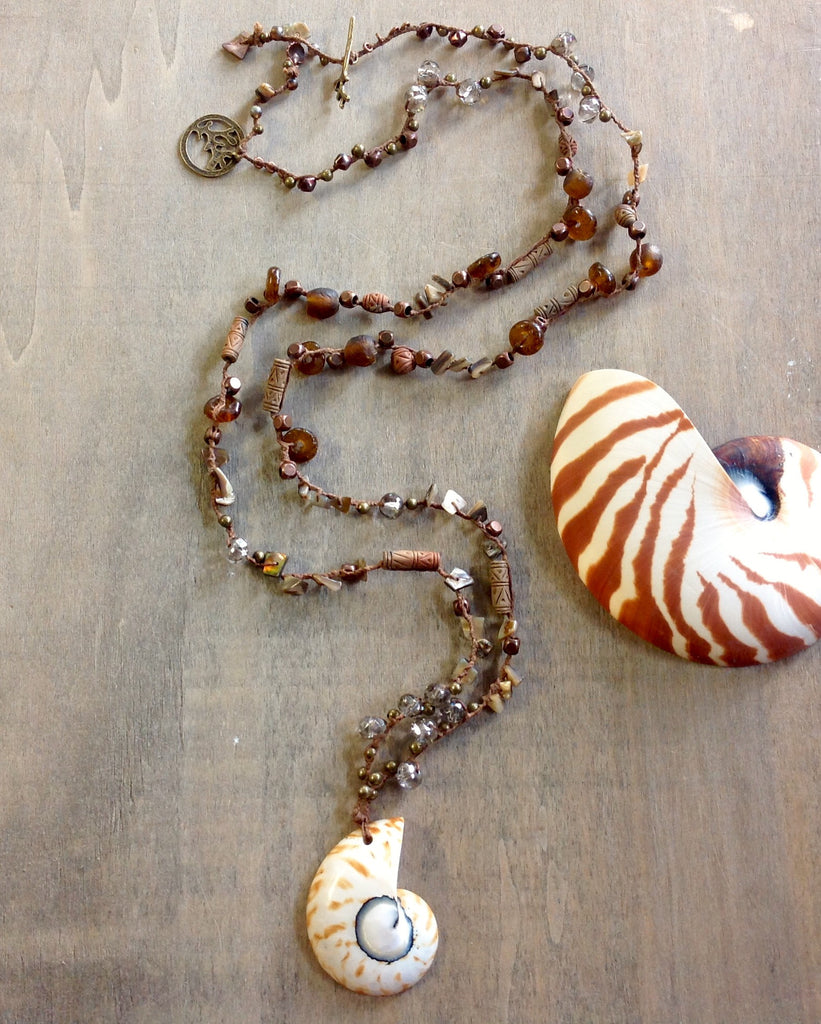 Nautilus Sea Glass Necklace – Sea Things Ventura