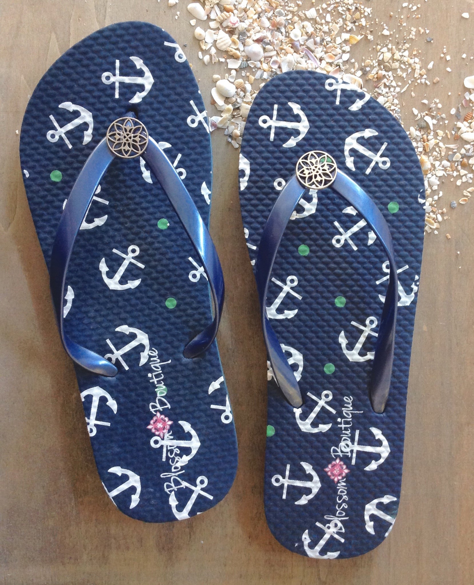 nautical flip flops