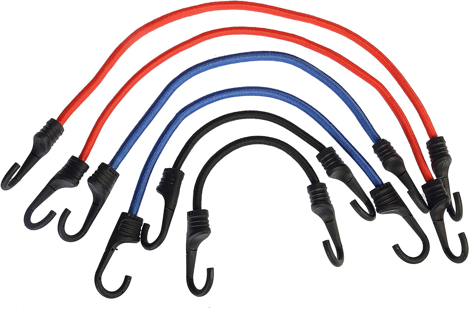 MAGMA 6-Pack Mixed Bungee Cord Set - Heavy Duty Cable Ties for Securing Cargo and Tarpaulins - 30MG6-6-ASST-4