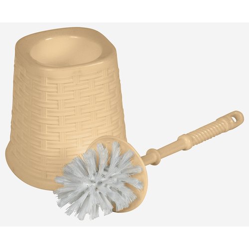 Superio Toilet Bowl Brush and Holder set, Wicker Style, Beige - 328-BGE_20231122123651_36134678-b21d-417a-8596-8761c4b6ebae