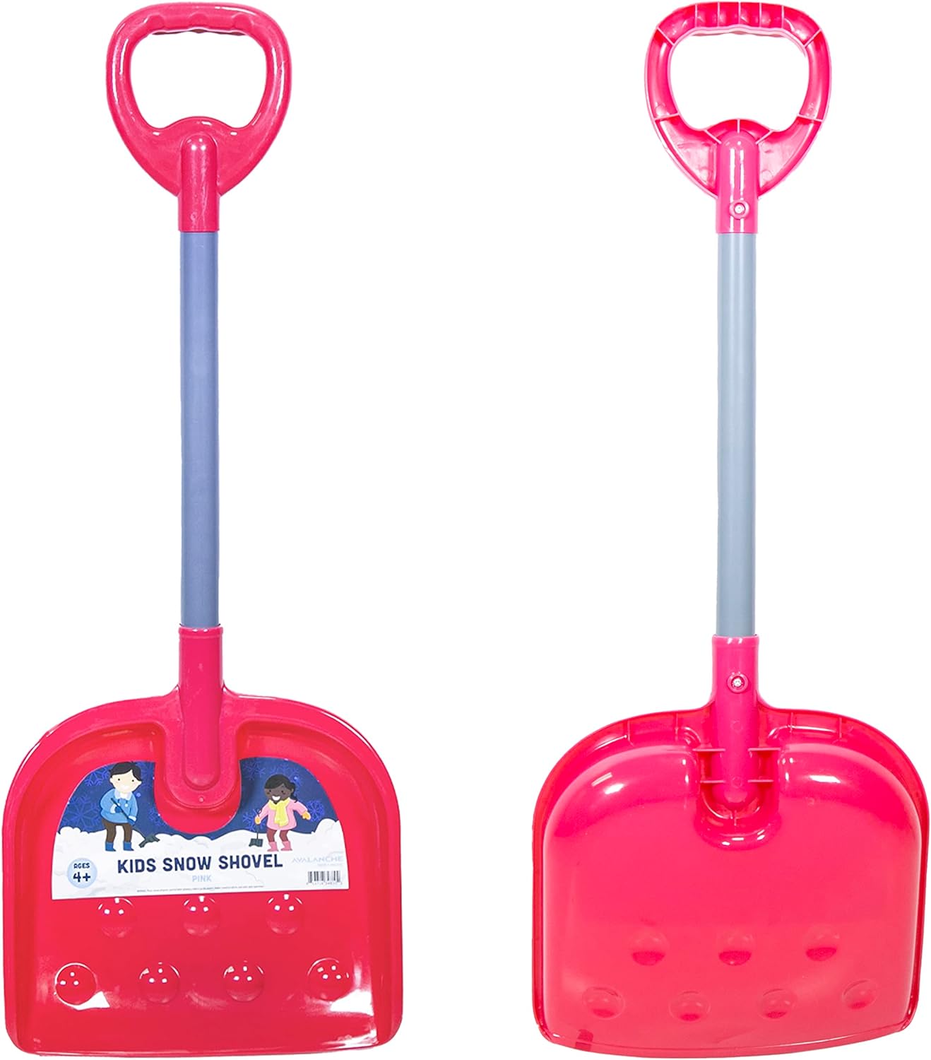 Kids' Winter Wonderland Snow Shovel - Pink - Safe, Durable, & Fun - 9.75" x 25.5" - Ideal for Snow Days & Winter Play - B09NNZ4SHG-2