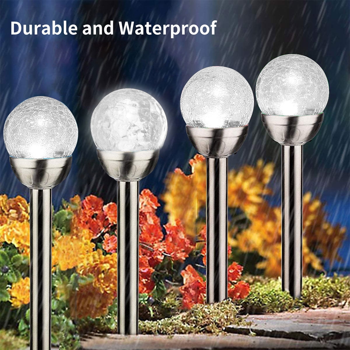 Cracked Glass Ball Solar Garden Lights - Decorative LED Landscape - Waterproof Stainless Steel Design - BR-710342_20240318211713_38ee95a6-764c-4249-9b7c-89aeb8315549