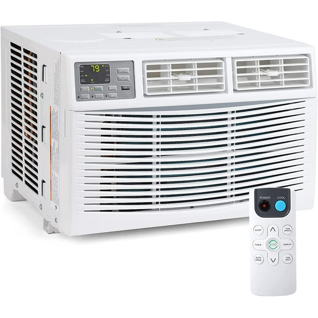 10,000 BTU, 115V, Air Conditioner AC Unit with Remote, Auto-Restart, 3 Cooling & Fan Speeds, Energy Saver,  White - CL-10CMD1-1
