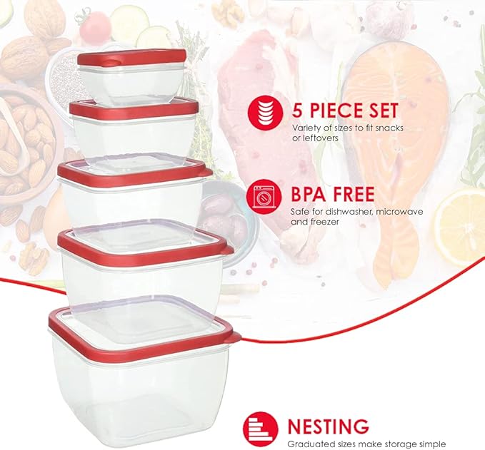 10-Piece Nesting Square Food Storage Set with Clear Bases and Charcoal Lids - E10111-CH_20240313204300_afdeb213-176f-4faa-bc70-c975556f51fc