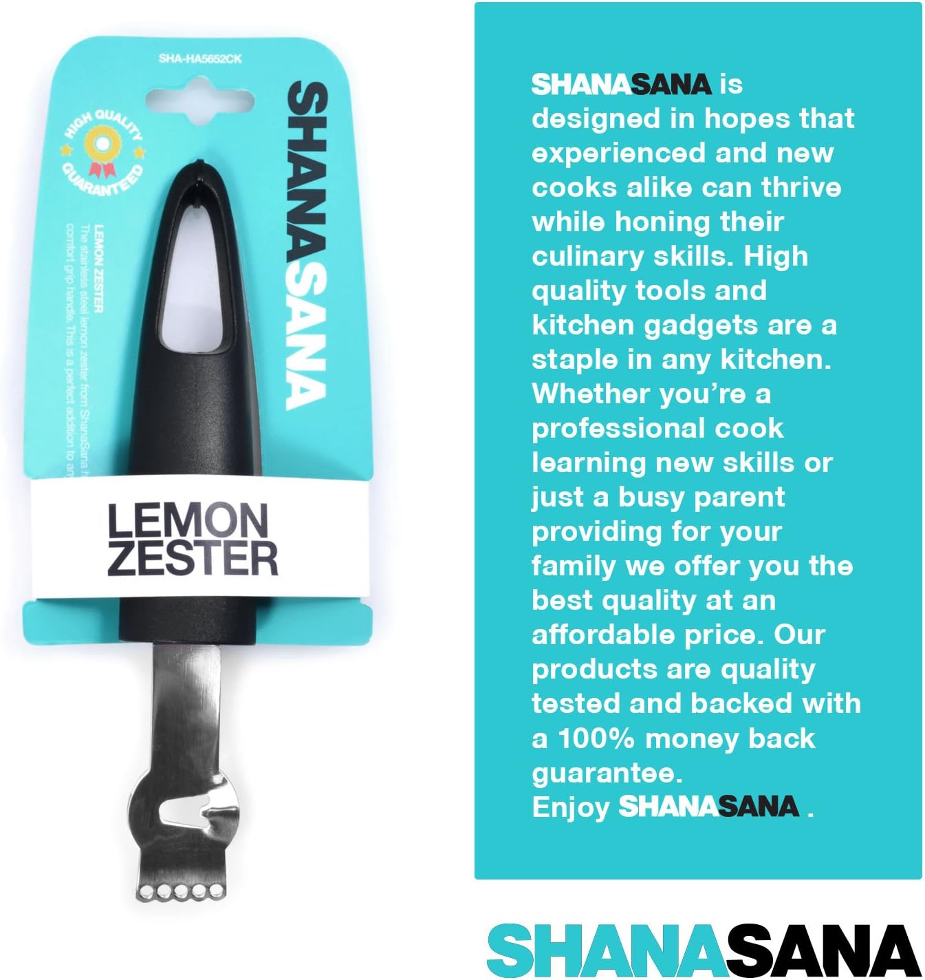 Shanasana Compact Lemon Zester - Heavy Duty Stainless Steel Tool for Effortless Citrus Zesting - HSN010090N_20231204164444_e26e7ae1-298d-4fb6-bc0a-21fc7e104414