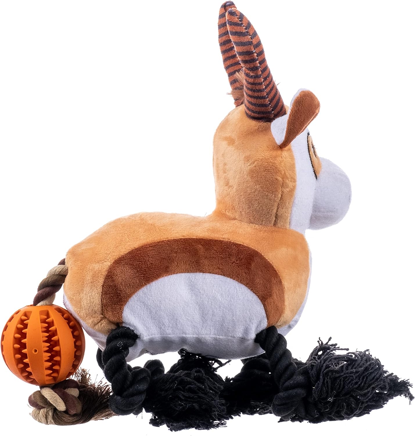 Springbok Antelope 12 x 8 Inch Durable Soft Plush Squeaky Rope Dog Toy - IP010036_20240307155804_e8786542-a2ee-4675-8042-59ab56b928a8