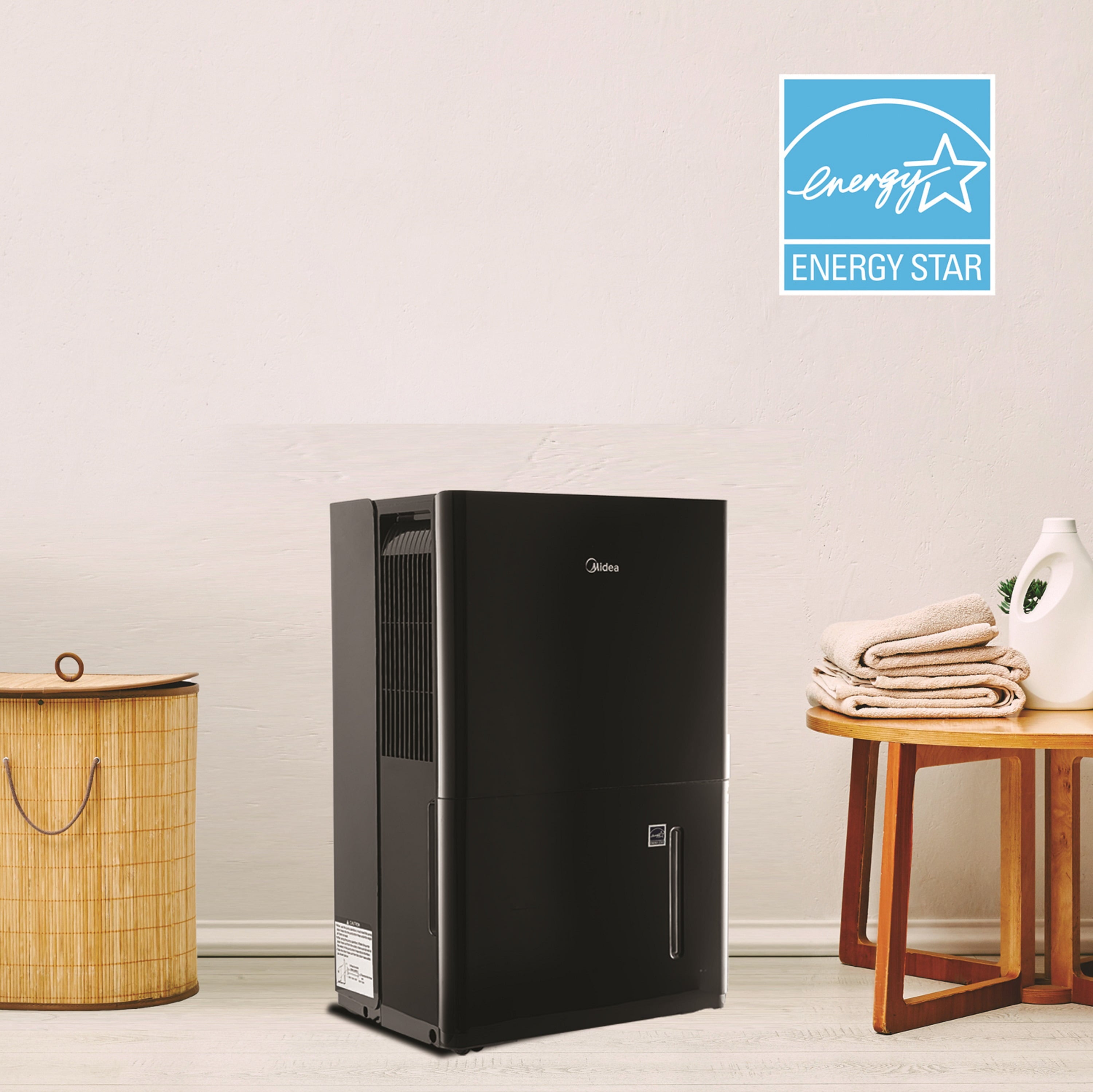 Restored Midea 50-Pint EnergyStar Smart Dehumidifier for Wet Rooms with Pump, Black, (Factory Refurbished) - MAD50PS1WBL_EAXB_20231127073303_6864372f-0e7f-47c4-b136-eadec45ebaf9