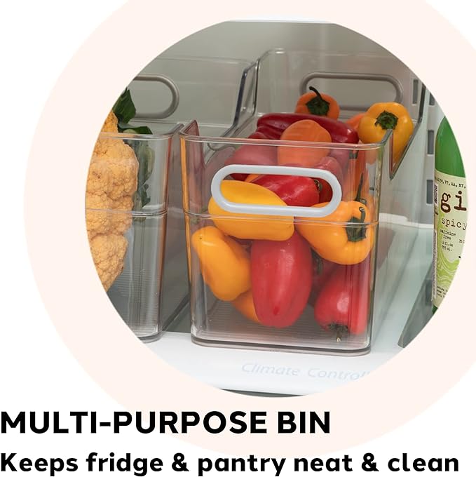 Soft Grip Multi-Use Organizer Bins for Home & Kitchen | Pantry & Freezer Storage Containers with Comfortable Handles - SC6856-3_68dd9cac-8ac3-4a47-90ec-7c2e090d84cd