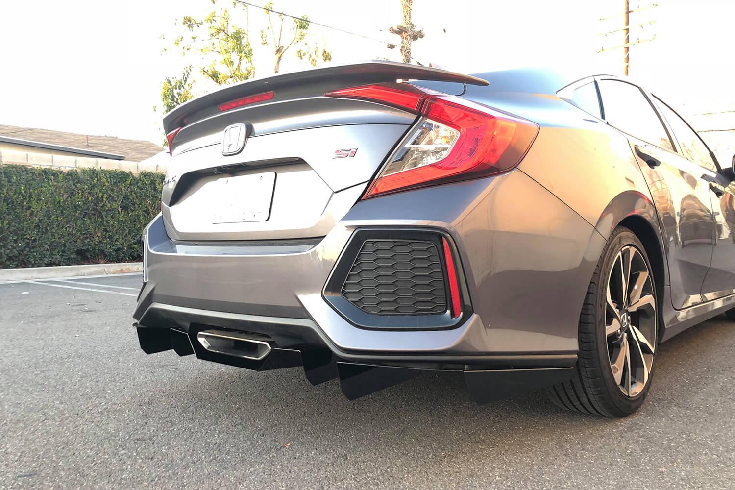 20162020 Honda Civic Si Rear Diffuser V1 (Sedan) AeroflowDynamics