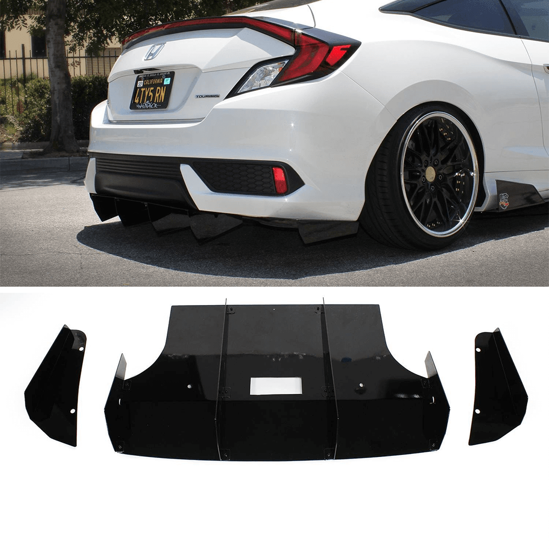 20162019 Honda Civic Rear Diffuser ( Coupe ) AeroflowDynamics