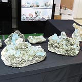 Very large high quality aquamarine clusters from India