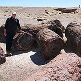 Bill at Crystal Forest with Petrified Logs