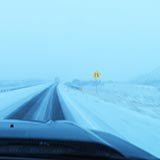 We traveled through a 45 minute blizzard in Van Horn, Texas!