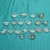 Clear Quartz Hearts from 2020 Denver Gem & Mineral Show