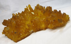 Gran racimo de cristal de cuarzo sanador dorado de Arkansas de alta calidad