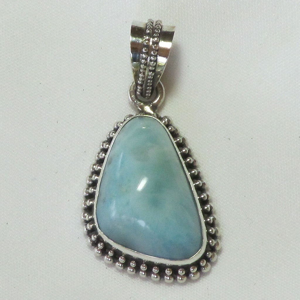 Larimar Sterling Silver Pendant Jewelry – Blue Moon Crystals & Jewelry