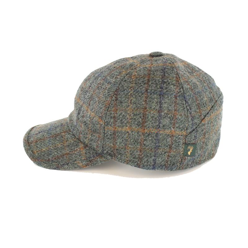 Baseball Cap - Sage Green Plaid - Made in Ireland - 100% Wool