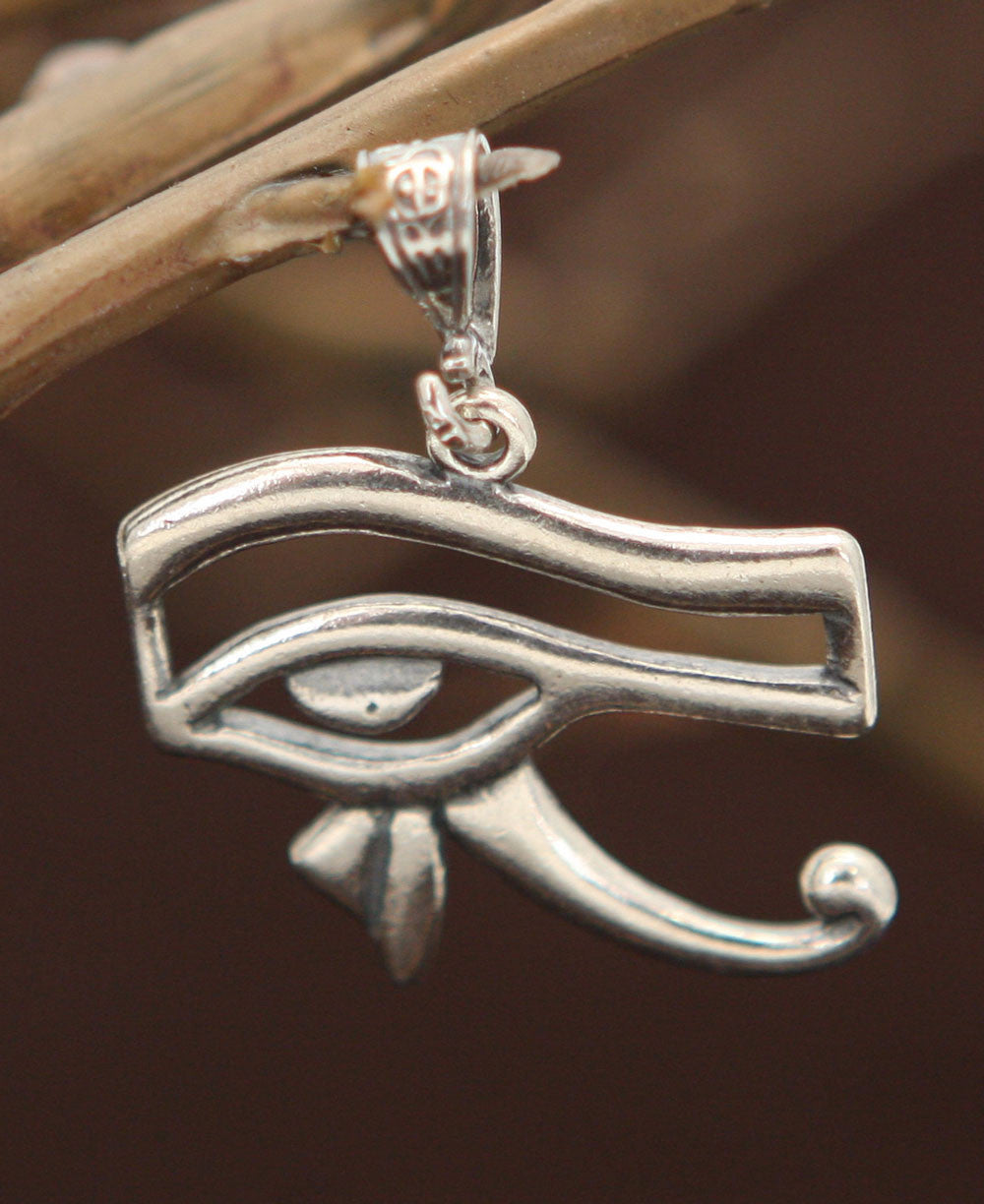 Sterling Silver Eye of Horus Pendant, Multiple Sizes – Cultural Elements