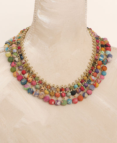 Recycled Sari Necklace