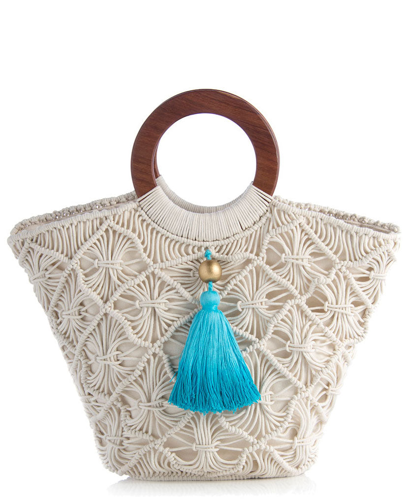 macrame tote bag