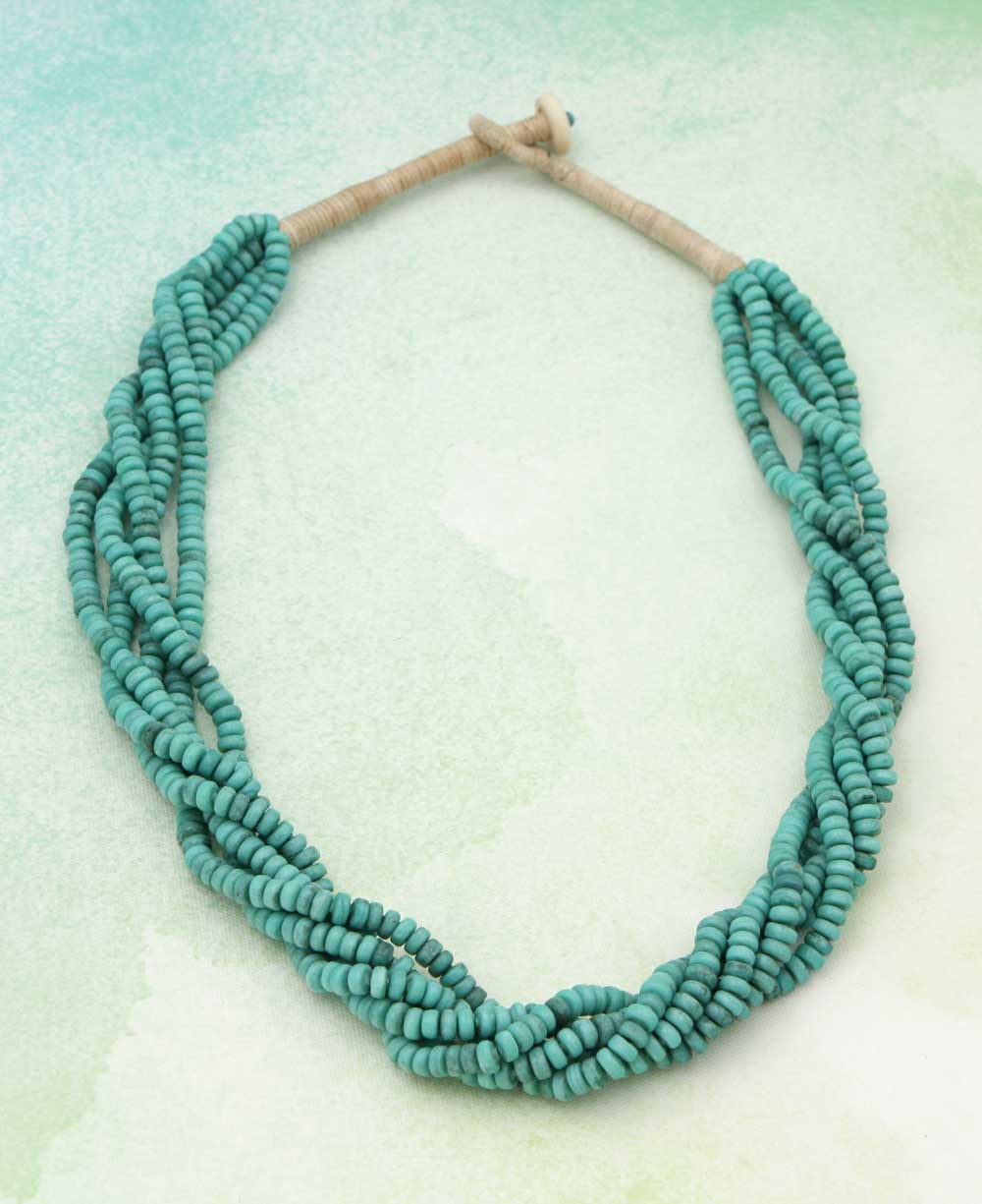 Turquoise Beaded Rope Necklace, Nepal – Cultural Elements