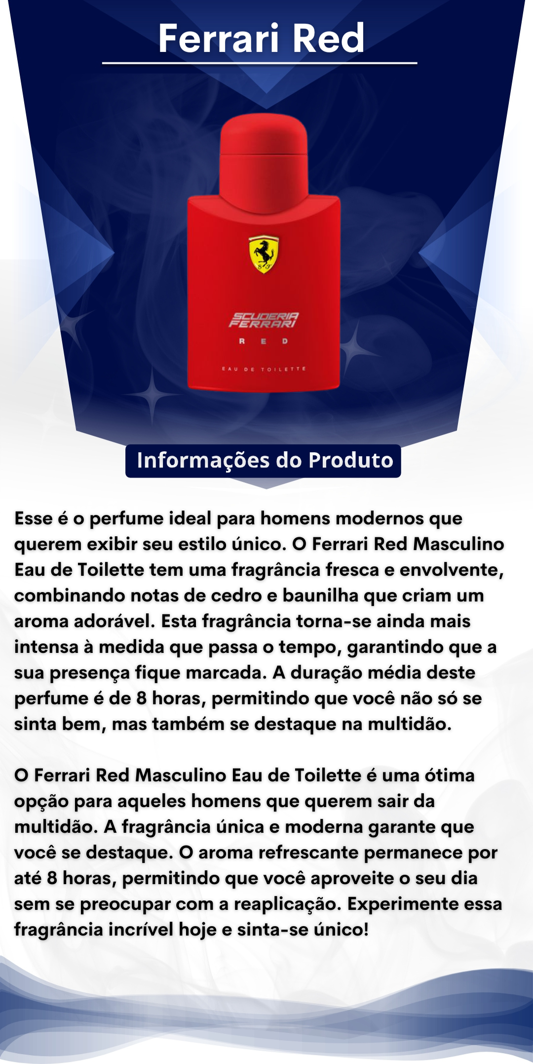 Perfume Ferrari Black 125ml Masculino + Brinde Scuderia Ferrari Red 50ml