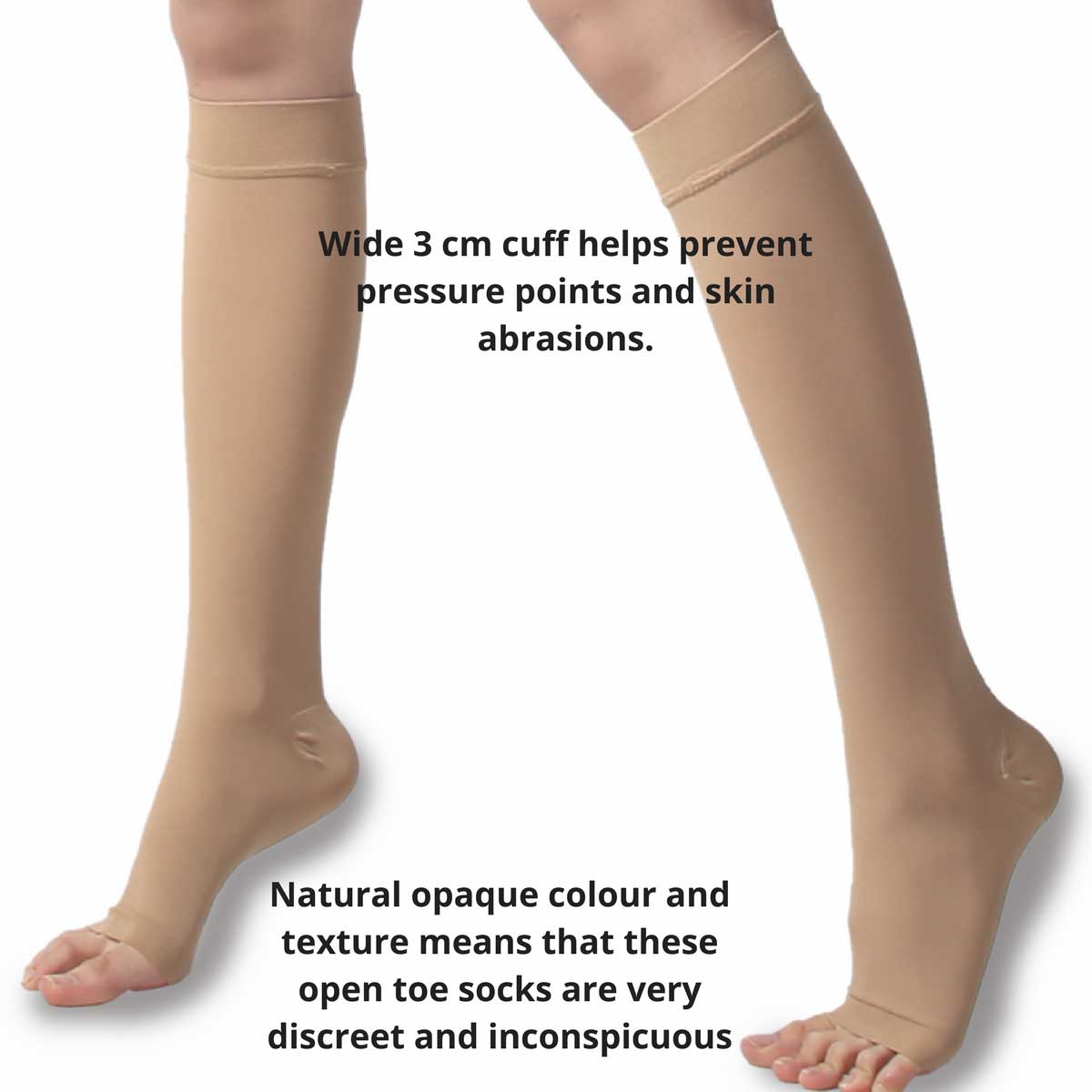 Opaque Open Toe | TXG compression socks