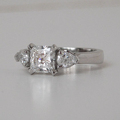 Custom Made Platinum And Diamond Engagement Ring For Joia