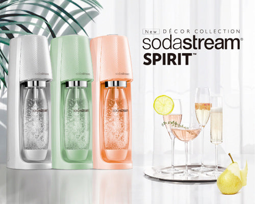 Sodastream Spirit 自動扣瓶氣泡水機(珊瑚橘)送愛台灣動物水瓶x1