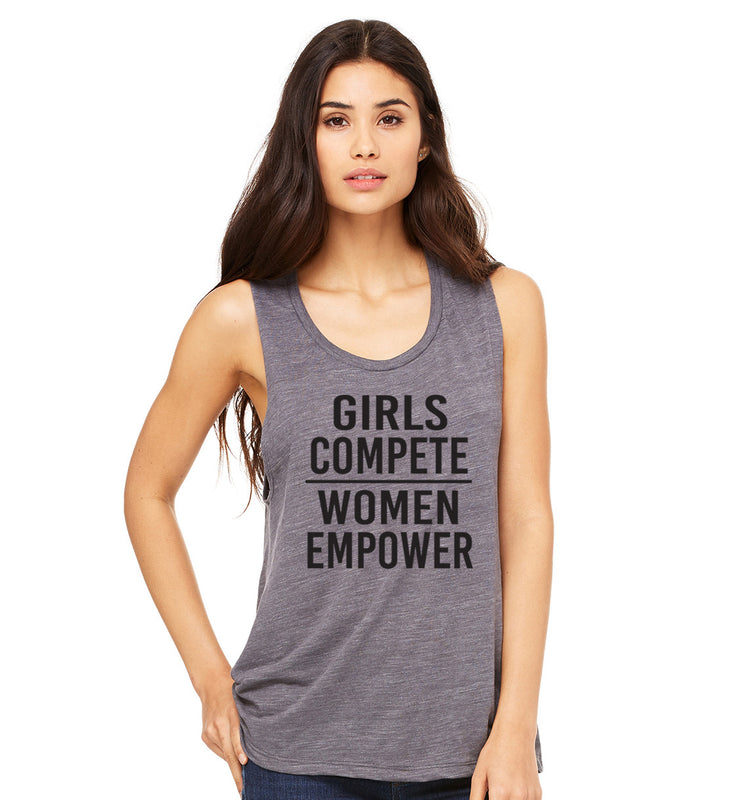 Girls Compete Women Empower Muscle Tank Top. Workout Tank. Girl Boss ...