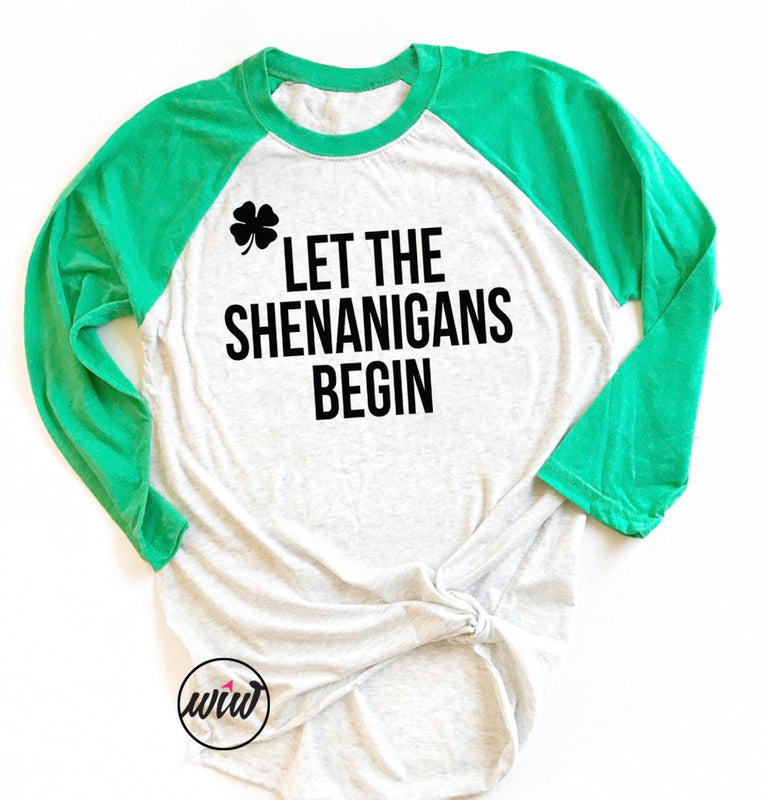 st patrick's day baseball tee