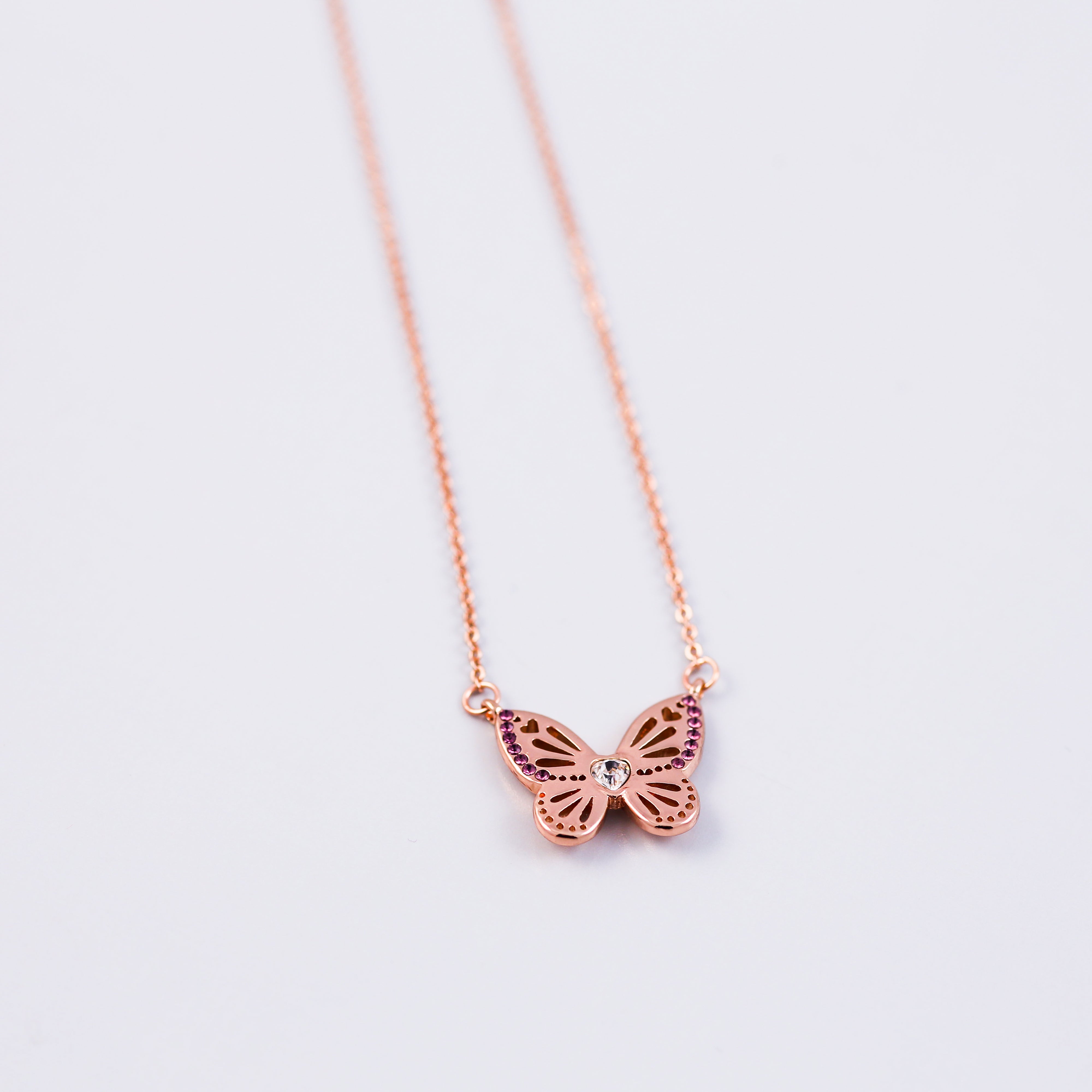 Butterfly Necklace | February Birthstone Necklace | Amethyst