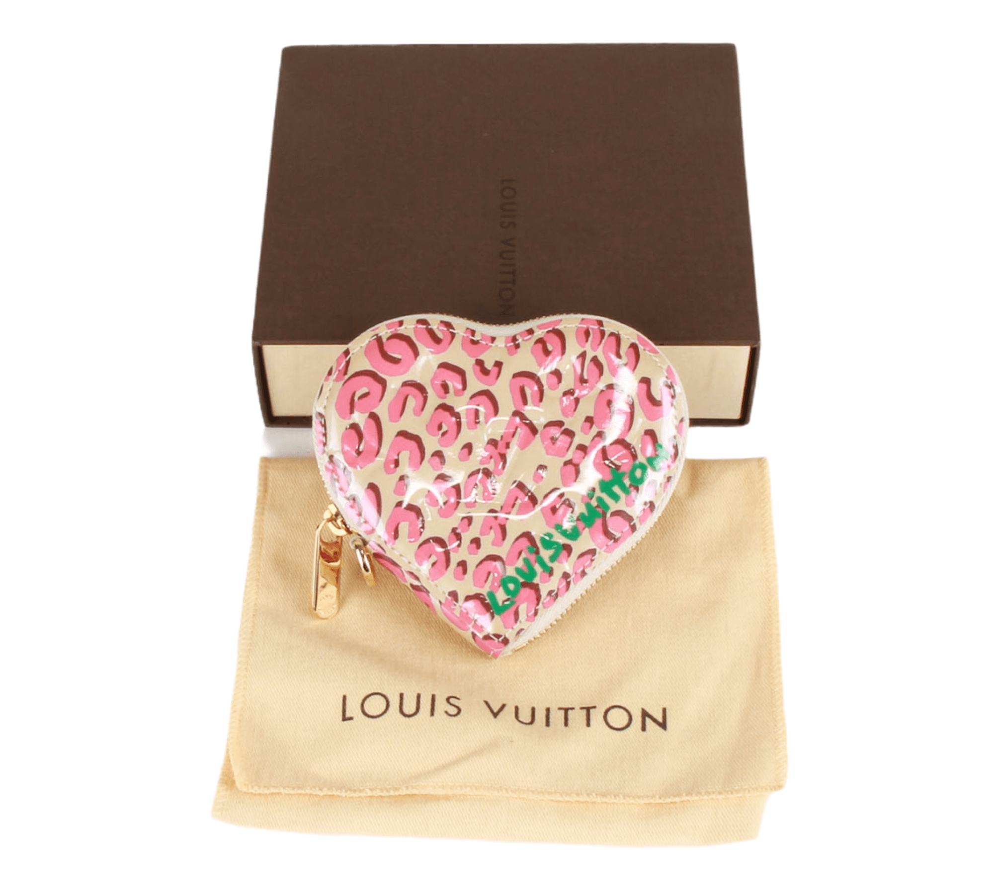 Louis Vuitton x Stephen Sprouse Bleu Infini Leopard Vernis Heart Coin –  LuxuryPromise