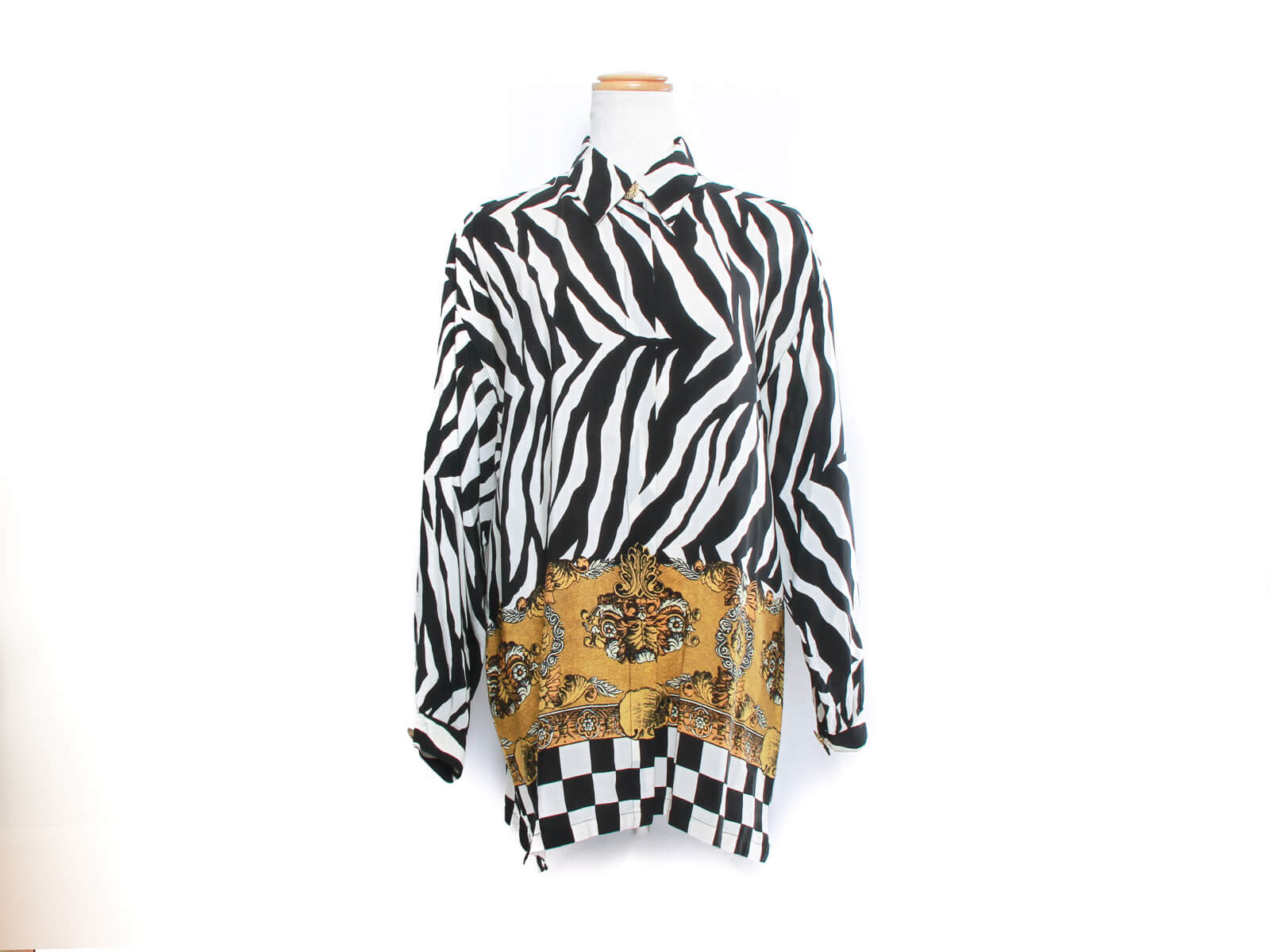 versace silk top