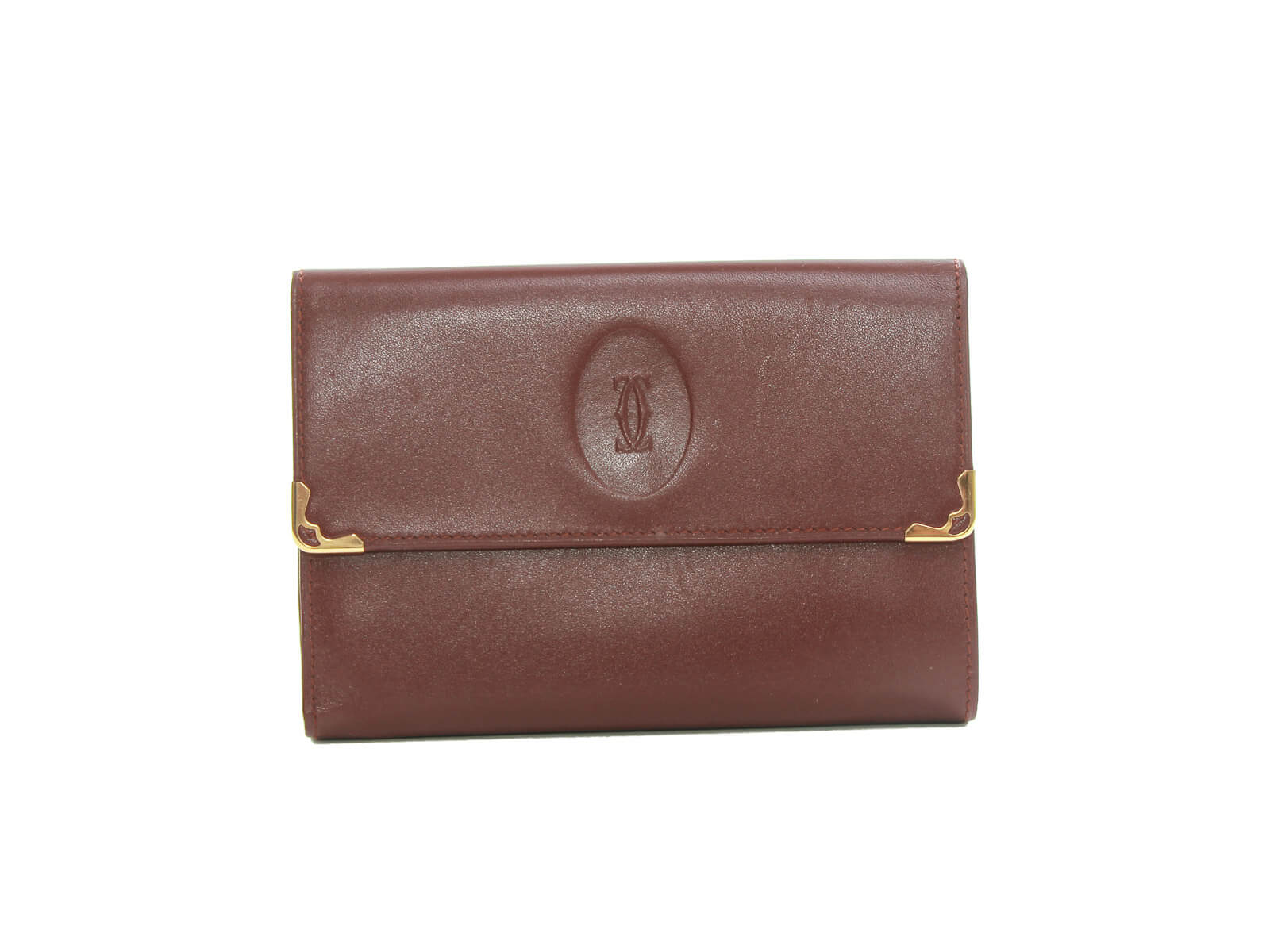 cartier wallet burgundy