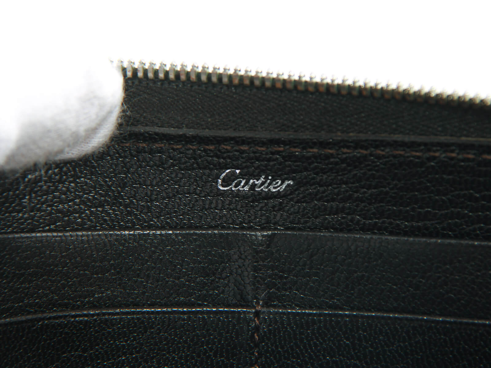 Authentic Must De Cartier black zippy wallet | Connect Japan Luxury
