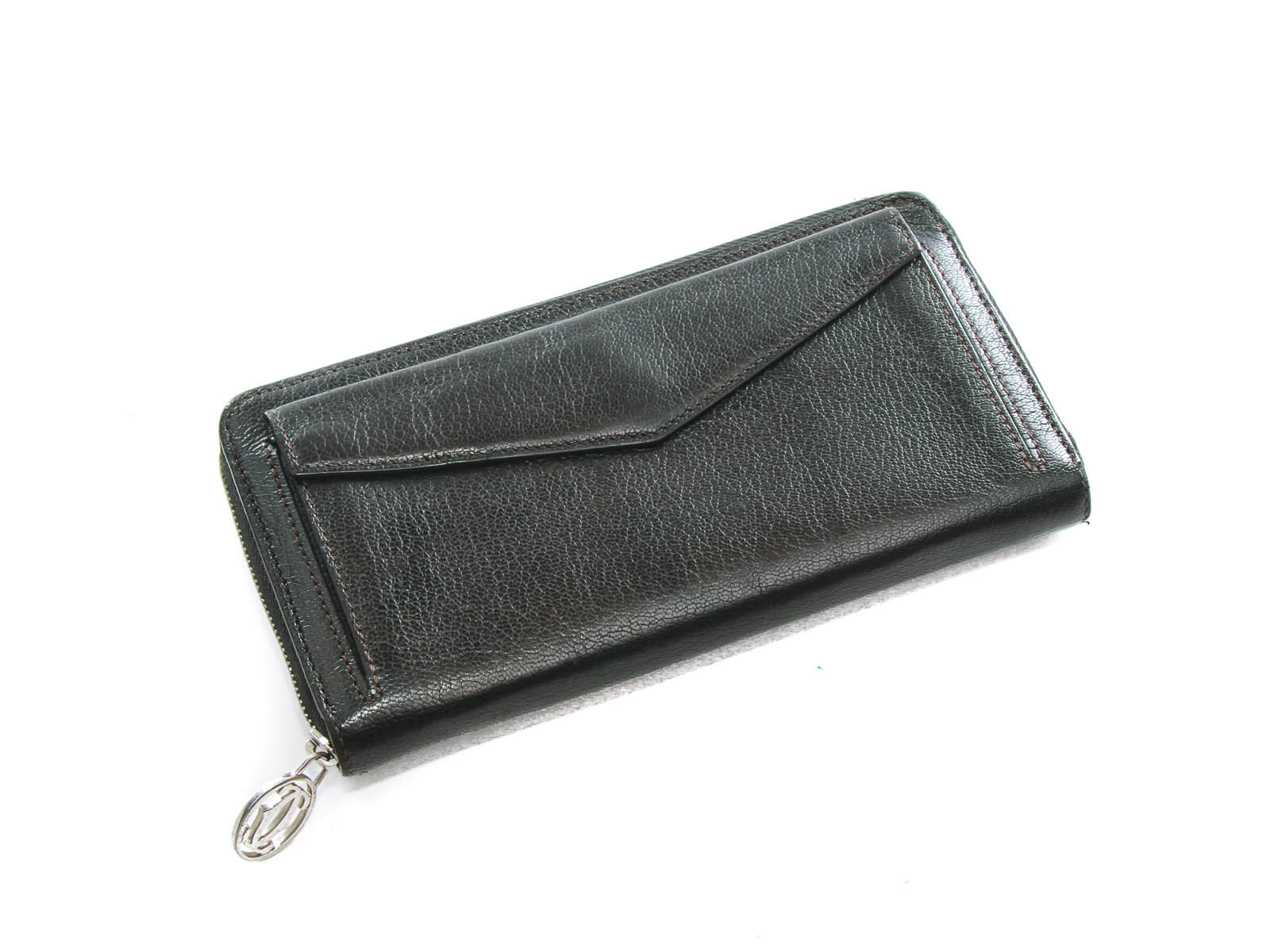 Authentic Must De Cartier black zippy wallet | Connect Japan Luxury