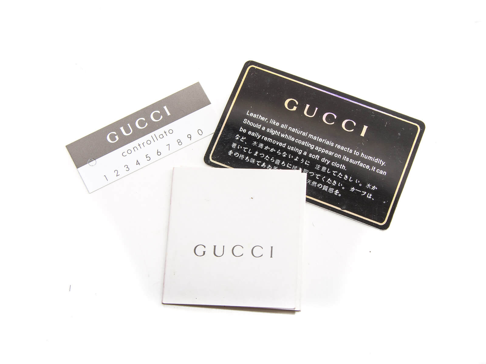 gucci bag warranty card