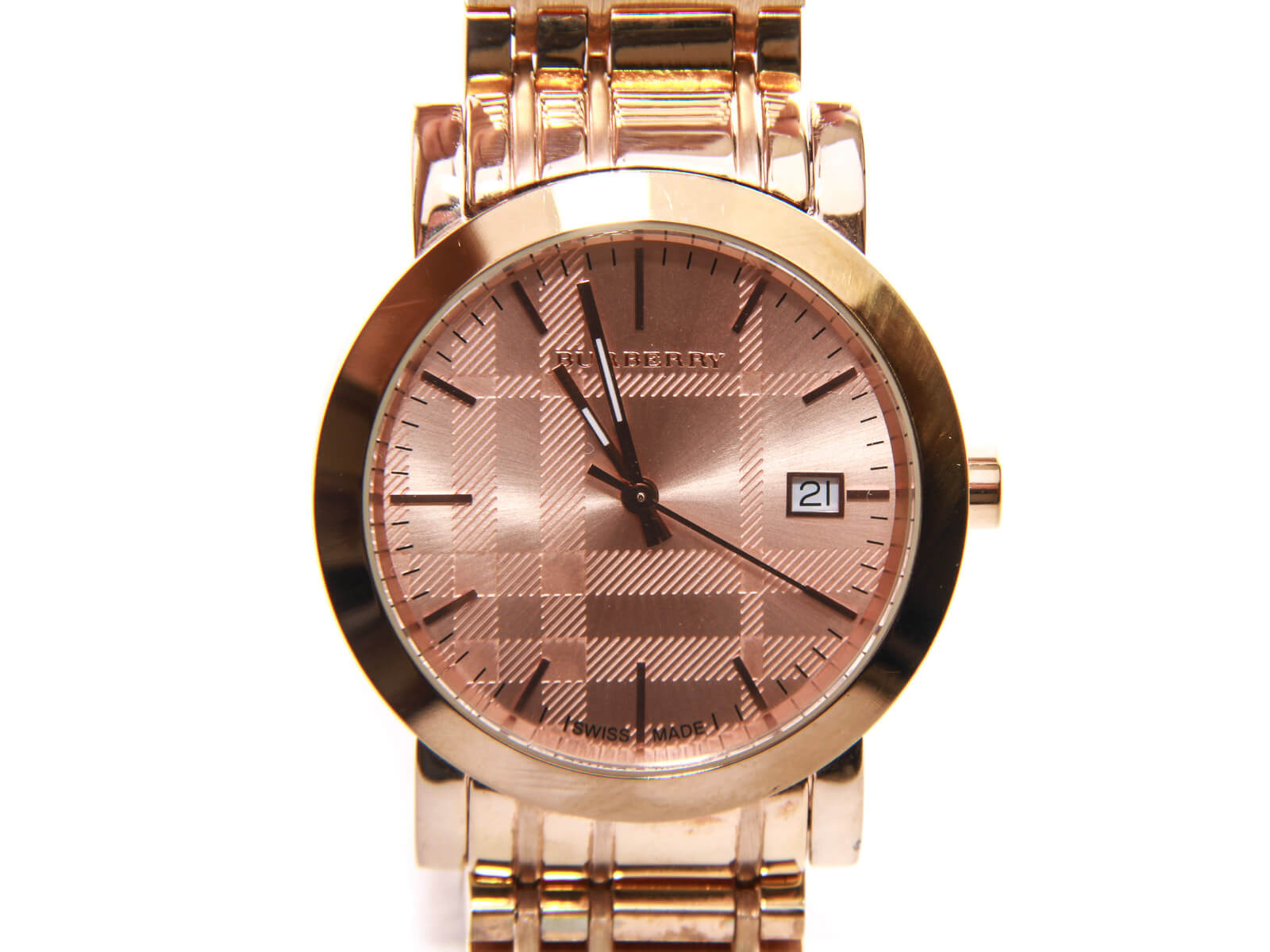 rose gold watch burberry