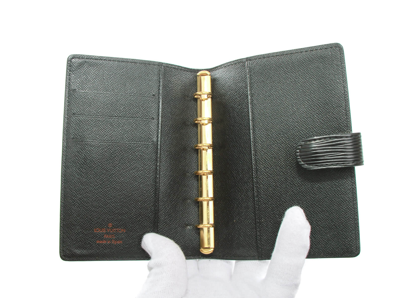 Authentic Louis Vuitton Epi Black Agenda PM notebook | Connect Japan Luxury