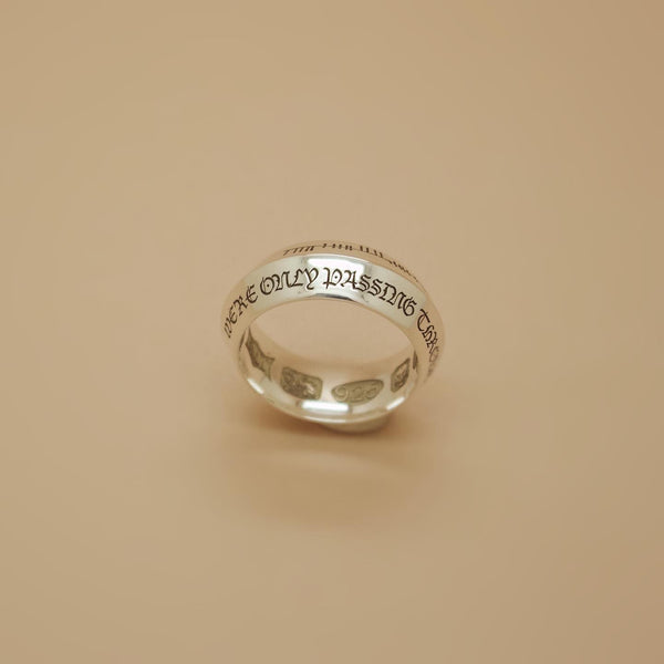 British Hallmarks on a recycled silver ring 