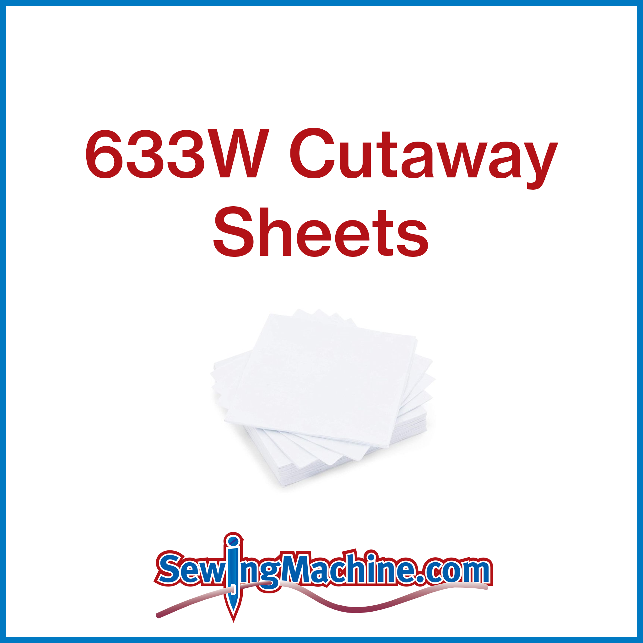 Cut Away Embroidery Stabilizer, Embroidery Backing, 2.5oz 8x8 Sheets, 100  Sheets